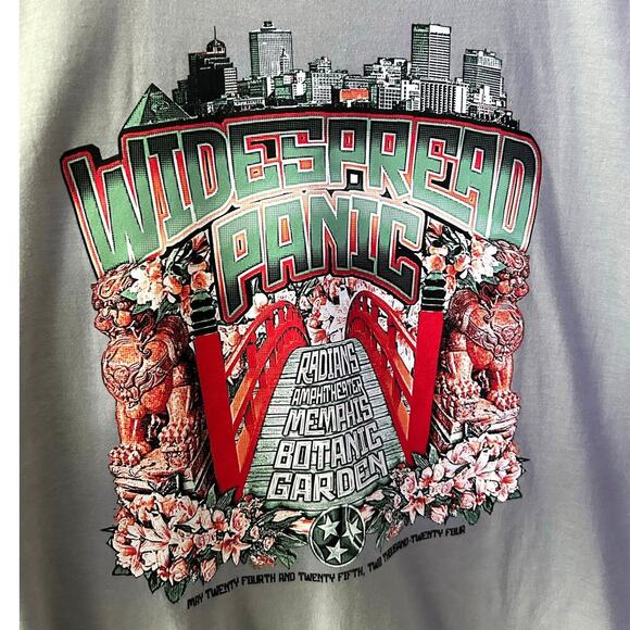 Widespread Panic WSP T Shirt 2024 Gray Memphis Shirt Size L - Picture 5 of 6